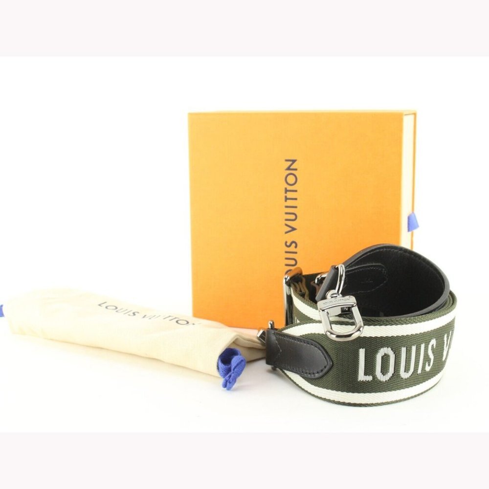 Louis Vuitton Khaki x Black Guitar Strap Bandouliere Crossbody 3LK0105